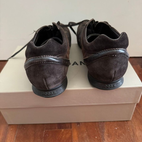 Hogan sneakers used, size 44.5, brown suede and fabric