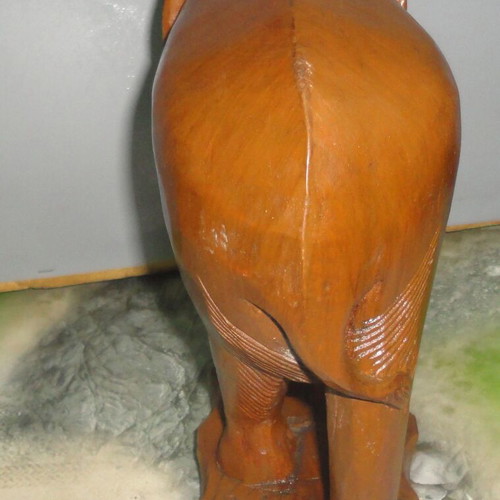Handmade wooden elephant decoration