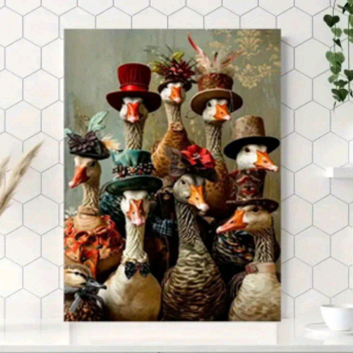 Victorian Goose Poster 40x60 Digital Painting like new