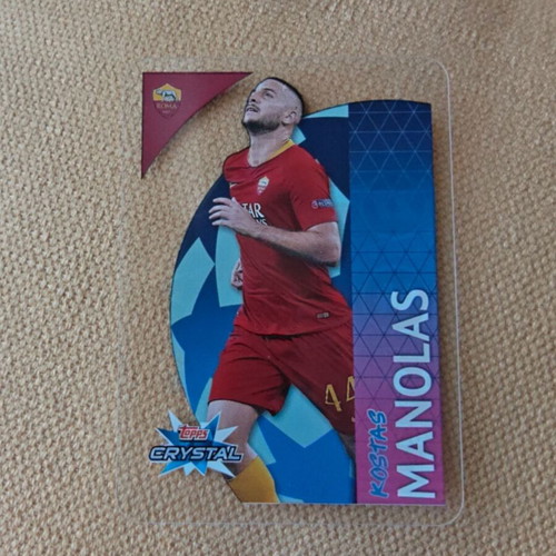 Kostas Manolas Roma 2018-19 Topps Crystal UCL sticker used