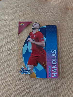 Kostas Manolas Roma 2018-19 Topps Crystal UCL sticker used