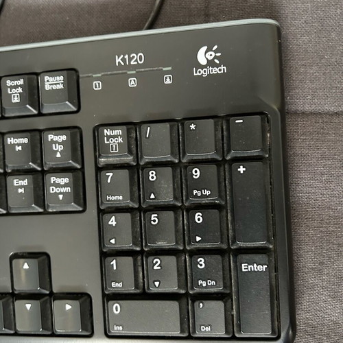 Logitech K120 USB Wired Keyboard like new, black