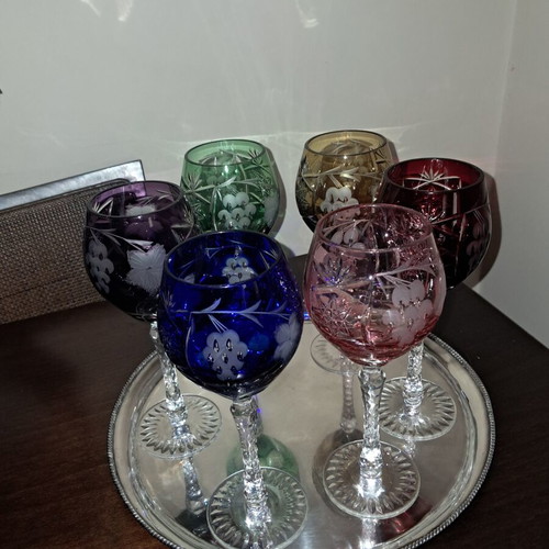 Nachtmann liqueur glasses set with carafe and 6 wine glasses like new