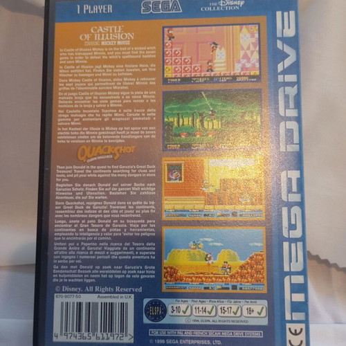 Quackshot & Castle of Illusion Sega Mega Drive game used, complete in box