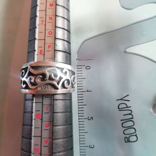 Silver 925 ring with helical shapes new size 59.5