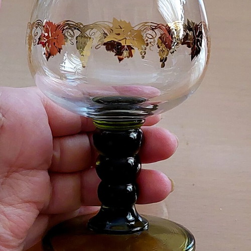 Roemer Bacchus Vintage German Wine Glasses set of 6 like new