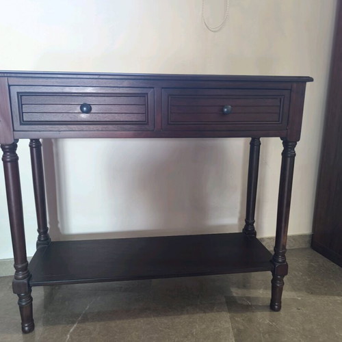 In art entrance console wenge color with 2 drawers like new