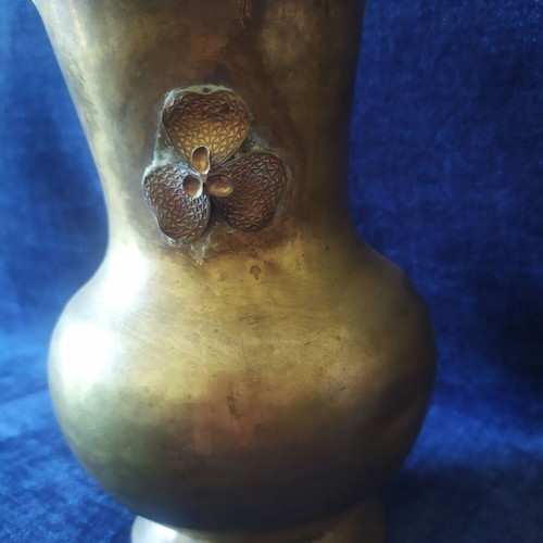 Vintage brass vase 19 cm height used