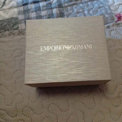Emporio Armani automatic wristwatch gold blue new