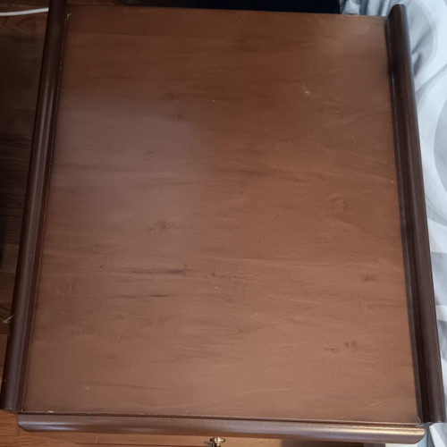 Executive Desk Solid Beech with Glass and Rolling Drawer Unit