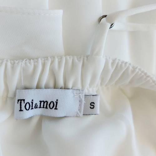 White dress with adjustable straps Small, used
