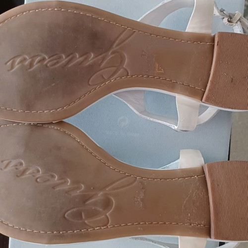 Guess sandals 37 white like new with silver buckle