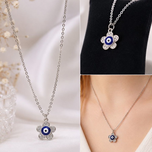 Handmade eye necklace new, flower design