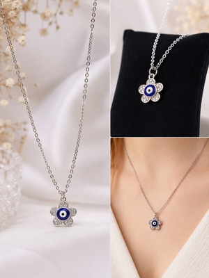 Handmade eye necklace new, flower design