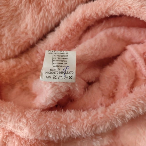 Fleece pajamas pink with bunny design like new, small
