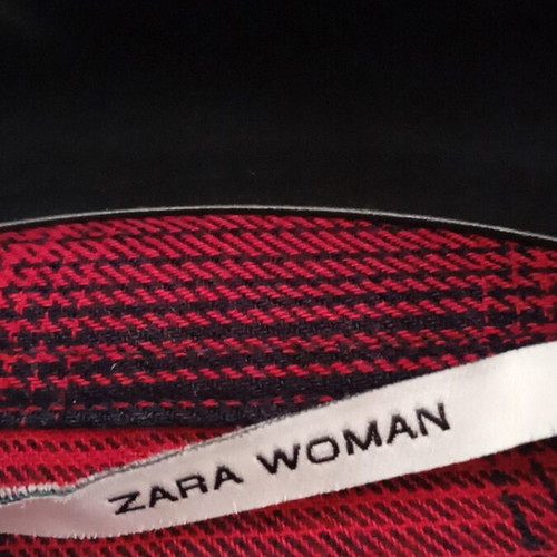 Zara women's shirt used, black and red, size S