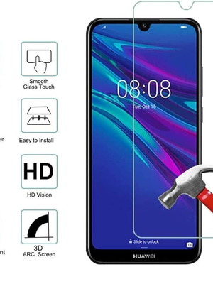 Προστατευτικό τζαμάκι οθόνης Huawei Y6 2019 καινούργιο, σετ 2 τεμαχίων