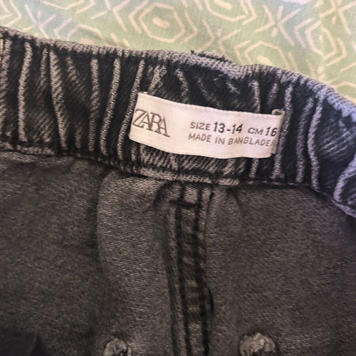 Zara denim shorts like new, size 164 cm, black
