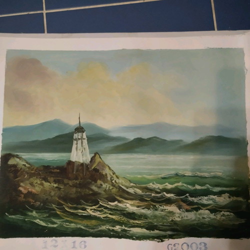 Oil painting on canvas Lighthouse like new 30x40