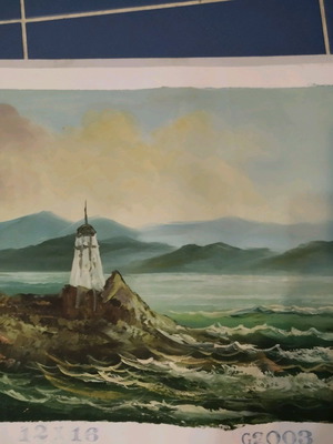Oil painting on canvas Lighthouse like new 30x40