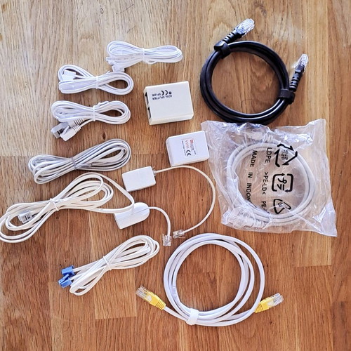 Telephony accessories new, set of 13 pieces