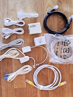 Telephony accessories new, set of 13 pieces