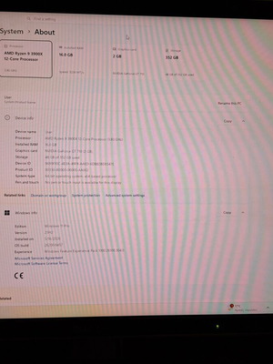 PC AMD Ryzen 9 3900X 16GB RAM SSD 128GB M.2 NVME + 250GB Seagate σαν καινούργιο