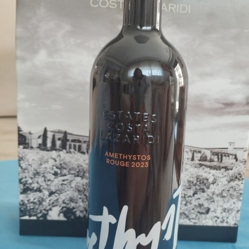 Amethystos Wine Set New 3 Bottles White Red Rosé with Gift Bag