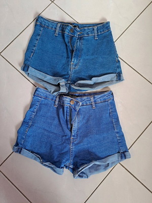 Bershka shorts like new, set of 2, blue, size S