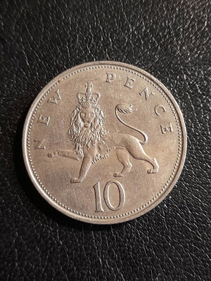 10 New Pence Coin 1979 used, Great Britain