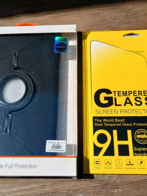 Lenovo M10 Plus case and screen protector new, black