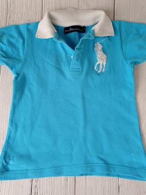 Ralph Lauren baby blue short-sleeve shirt 2Y like new