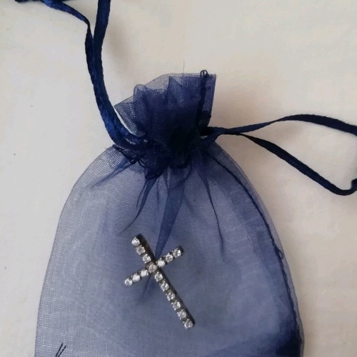 Silver 925 cross like new with zircon 2x3cm