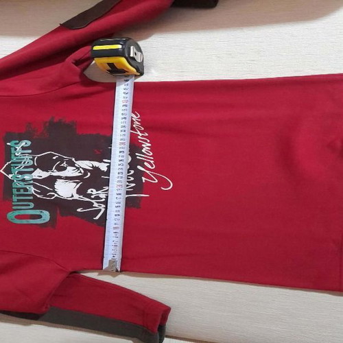 Defence by Mandarino sweatshirt for 10-year-old boy like new, red with brown details