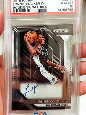 Lonnie Walker IV 2018 PANINI PRIZM ROOKIE SIGNATURES #RSLW4 ROOKIE SIGNATURES GRADED PSA 10