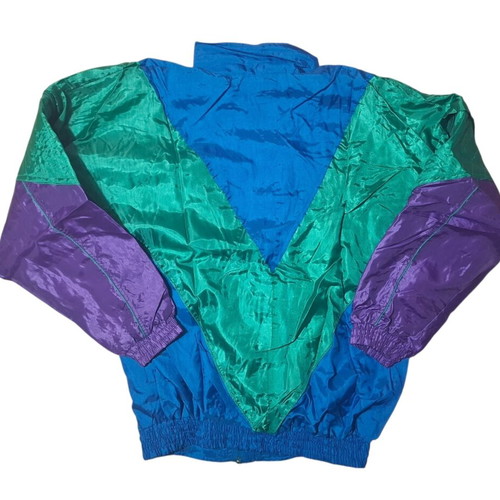 Vintage multicolor windbreaker athletic tracksuit kids 80s new