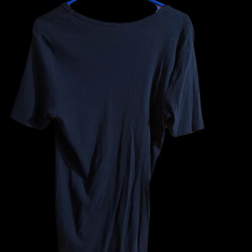 Livergy men's slim fit T-shirt black ribbed used, size M