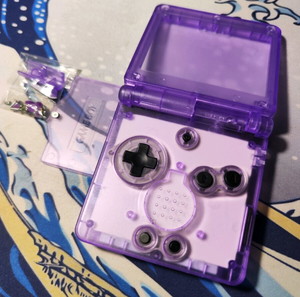 Shell Gameboy advance SP transparent mat purple