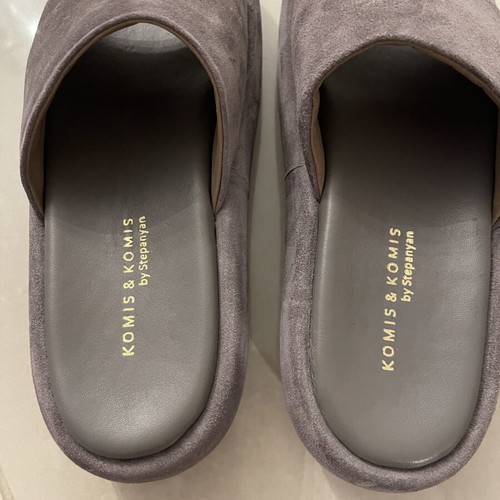 Komis & Komis grey leather sandals, size 38