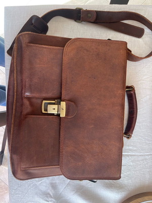 Leather bag handmade, genuine leather, like new