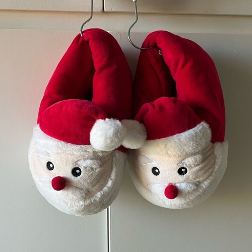 Christmas slippers new, size 39-40 unisex, white and red
