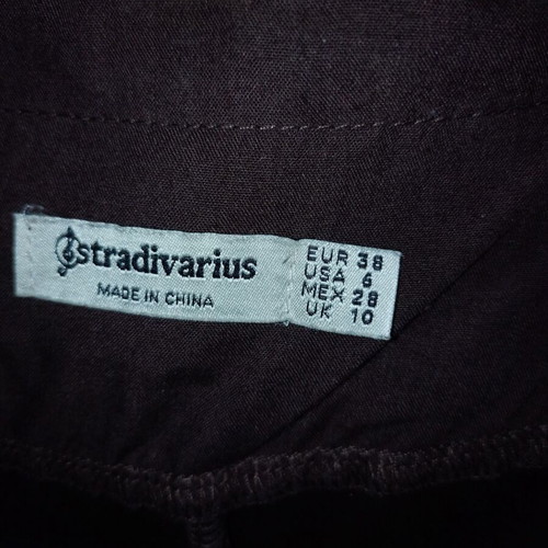 Brown leather pants with belt Stradivarius, like new, size S