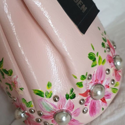 Steve Madden bag new, hand-painted, pink