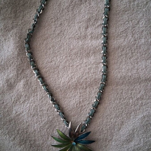 Necklace lightly used, turquoise color