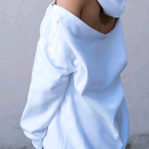Zara white sweatshirt new with impressive zipper, small-medium
