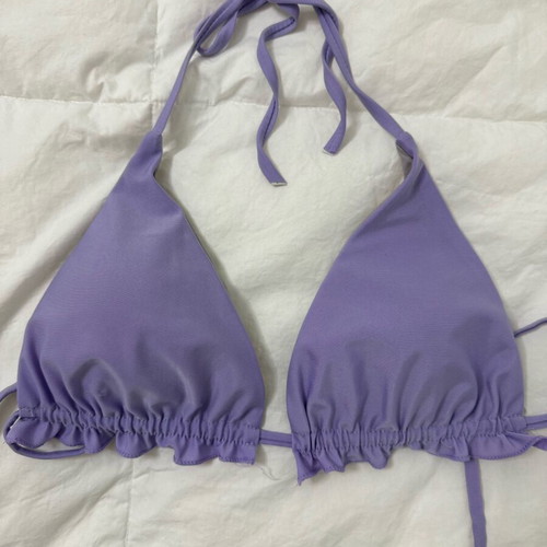 Shein purple knitted sea set with bikini top like new