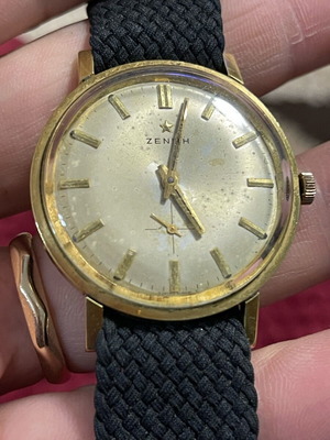Zenith cal 2541 men's wind-up watch used, gold color