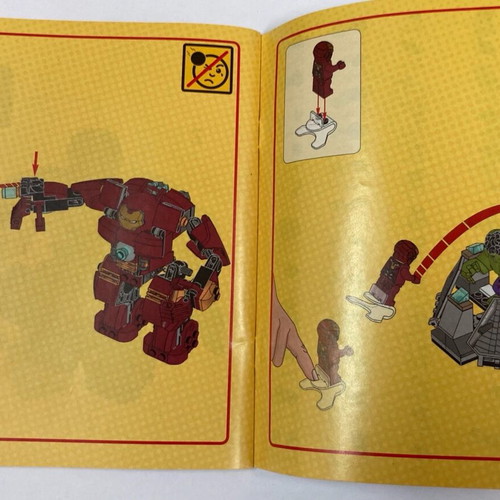 Lego 76031 The Hulk Buster Smash ONLY THE INSTRUCTION BOOK In good condition Price 2.50 Euros