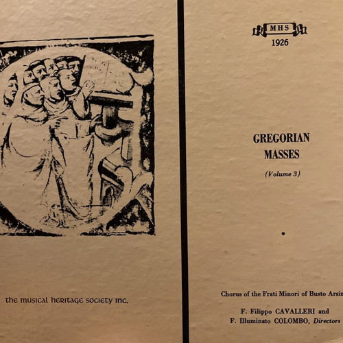 Gregorian Masses (Volume 3) by Chorus Of The Frati Minori Of Busto Arsizio used