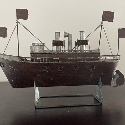 Iron decorative table ship vintage like new 25 years old